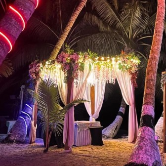 Romantic Floral Canopy Candlelight Dinner